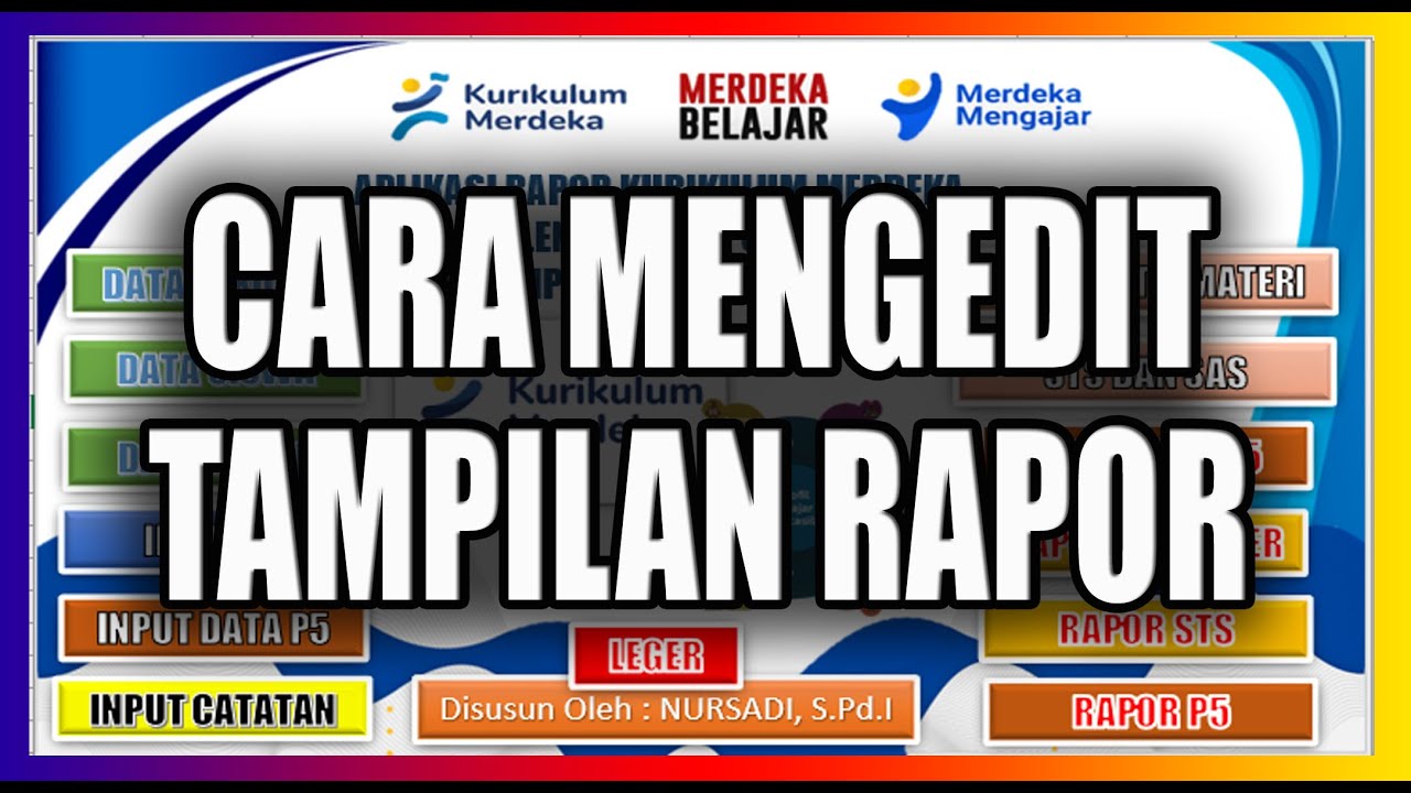 Cara Mengedit Tampilan Rapor Kurikulum Merdeka