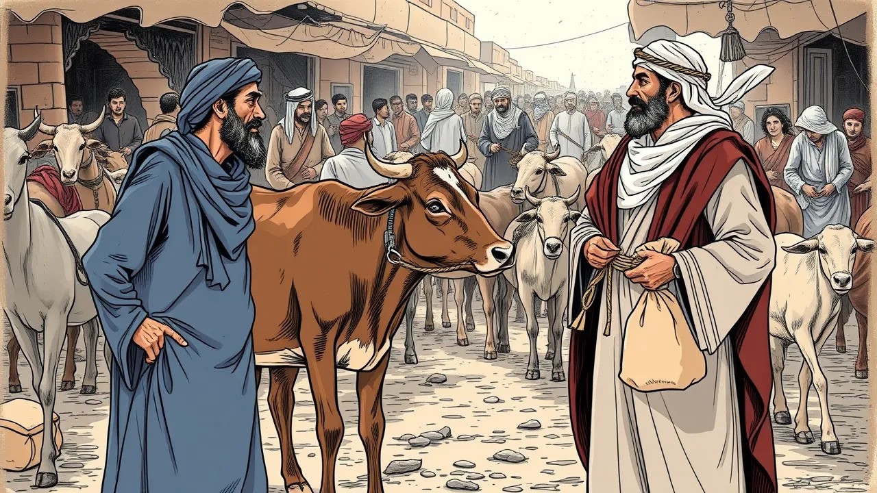 قصة الشاب الفقير الذي حاول بيع بقرته الوحيدة، فعاد وهو أغنى أهل قريته