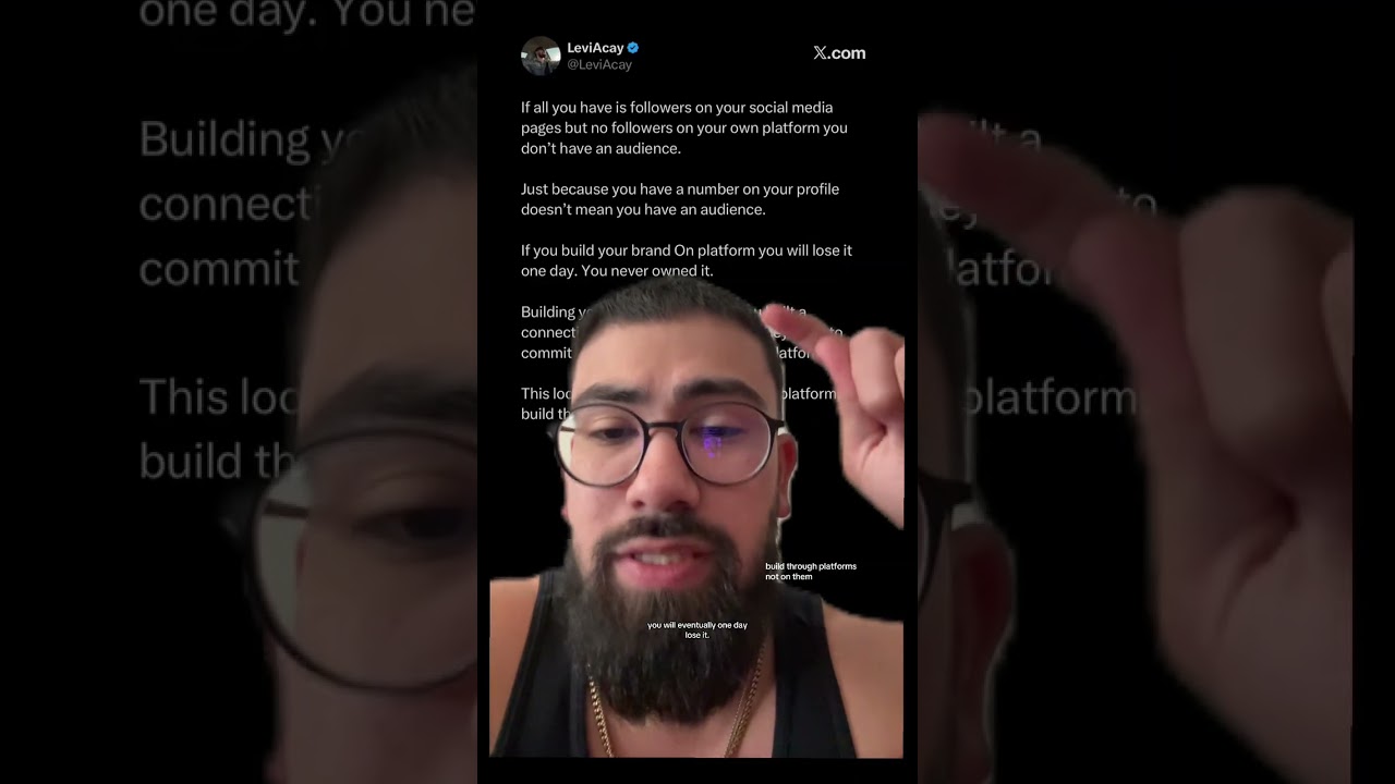 Build through social media not on it 