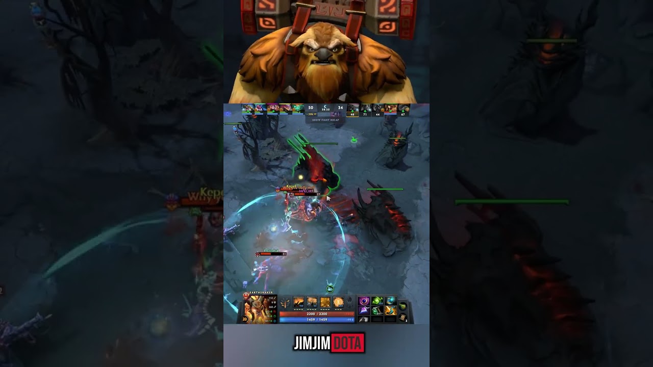 Earth Shaker 1v5 Solo Defend #dota2 #shorts #earthshaker #rampage