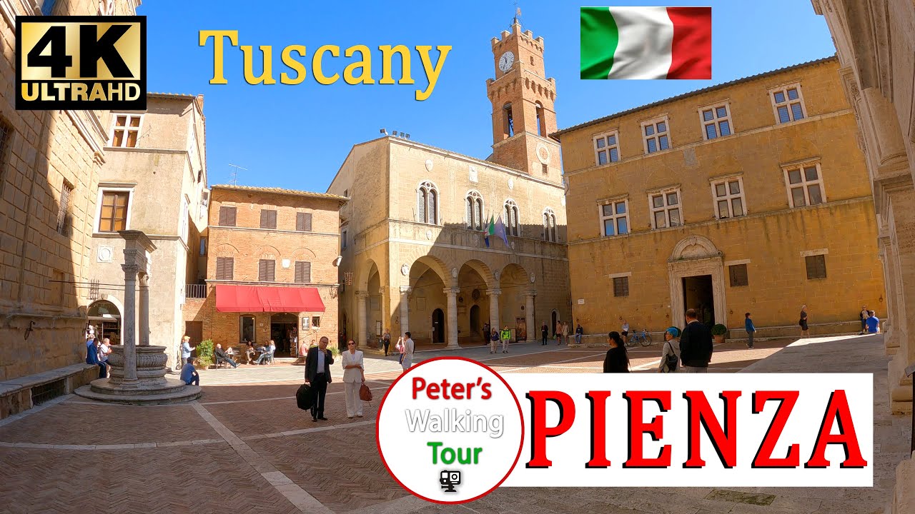 Pienza - la città ideale - Siena Toscana - Italy ❤️ Walking Tour 4k ❤️