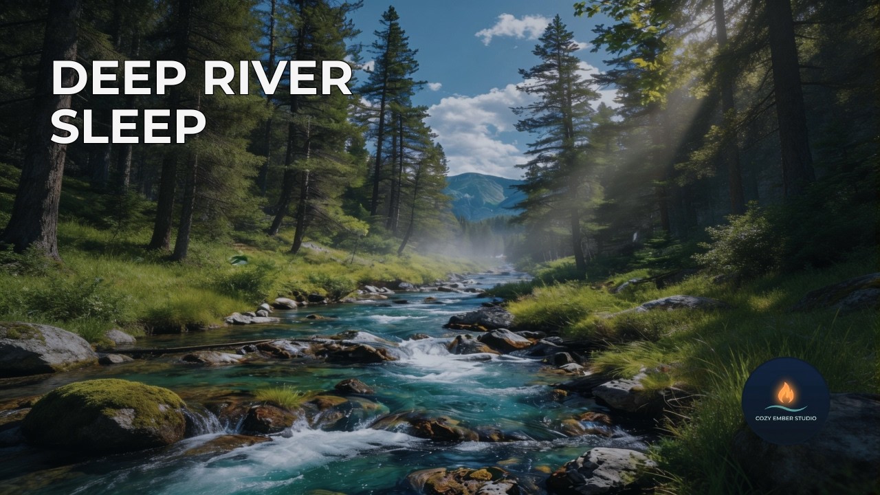 Mountain Stream Deep Sleep 🌿💧 8 Hours Fast Flowing Water Sounds (No Music)