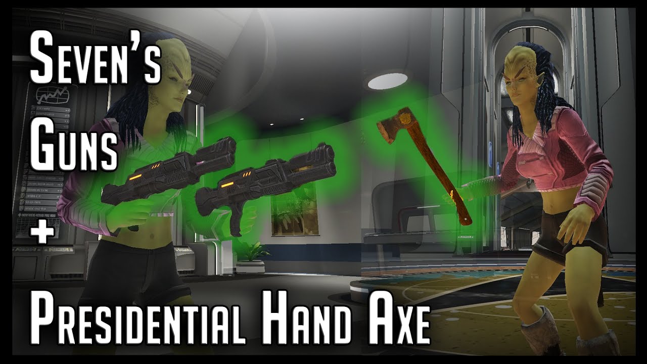 Seven's Dual Tetryon Rifles & Presidential Hand Axe &ndash; Star Trek Online