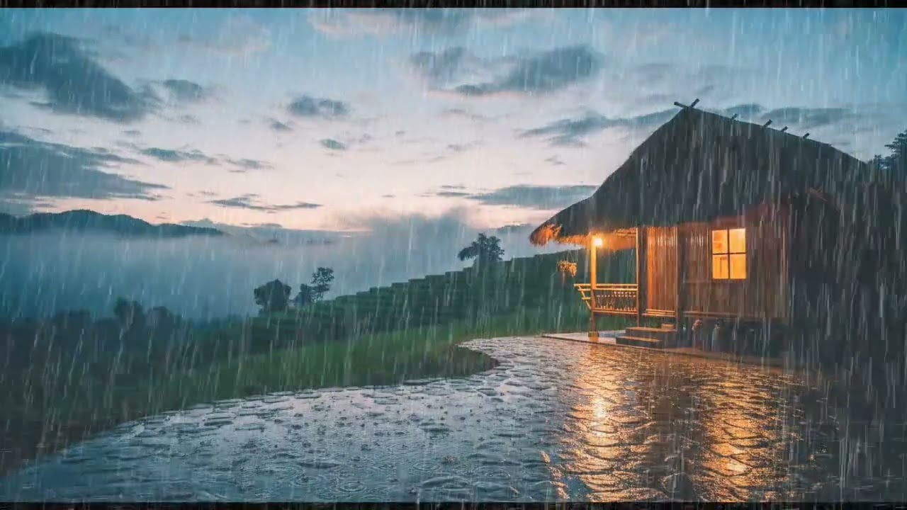 Gentle Rain and Thunder Sounds for Insomnia & Stress Relief