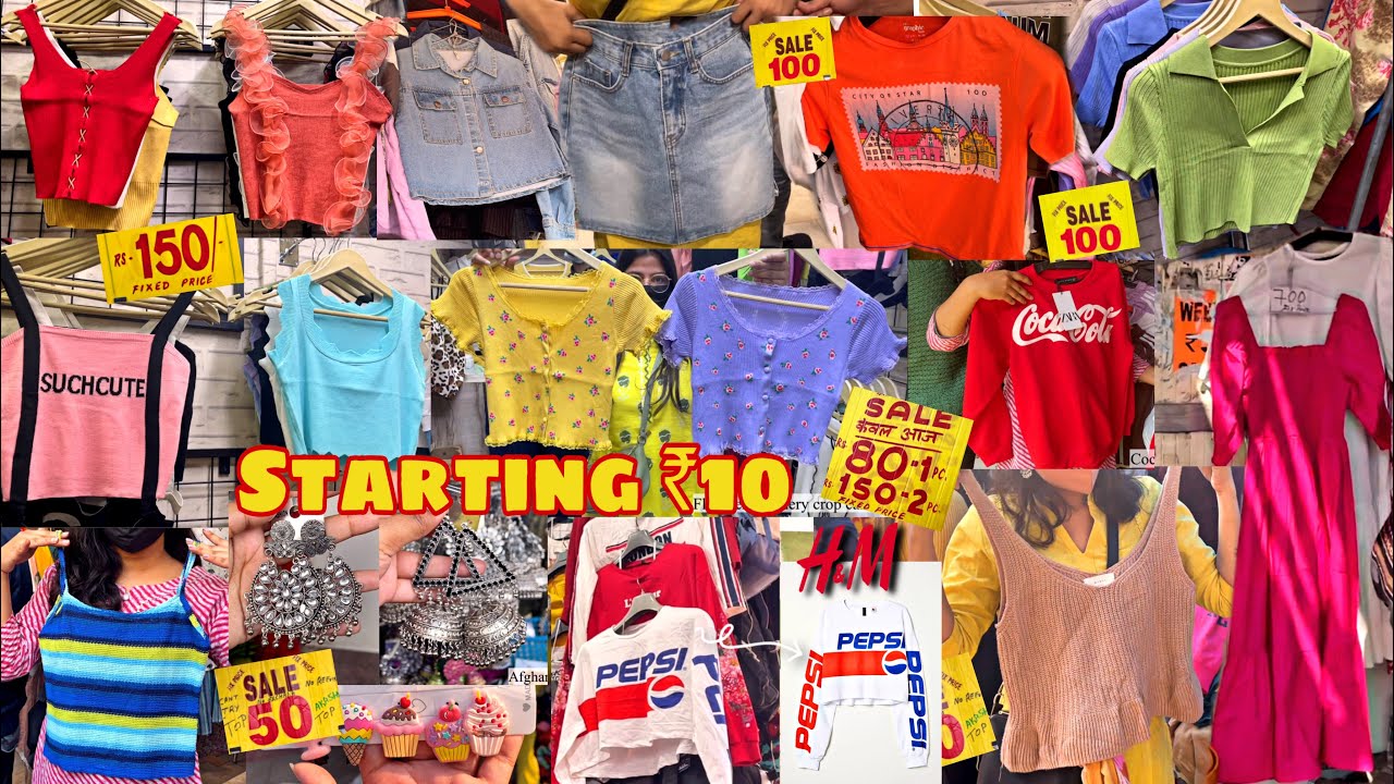 Sarojini Nagar Market Delhi | H&M, Zara, ONLY at ₹50😱Blackpink outfit, Korean tops & insta dresses