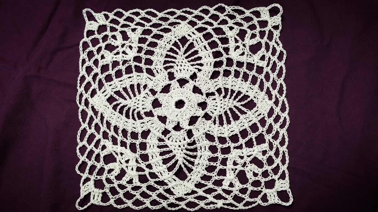 Cuadro a crochet con piñas #5