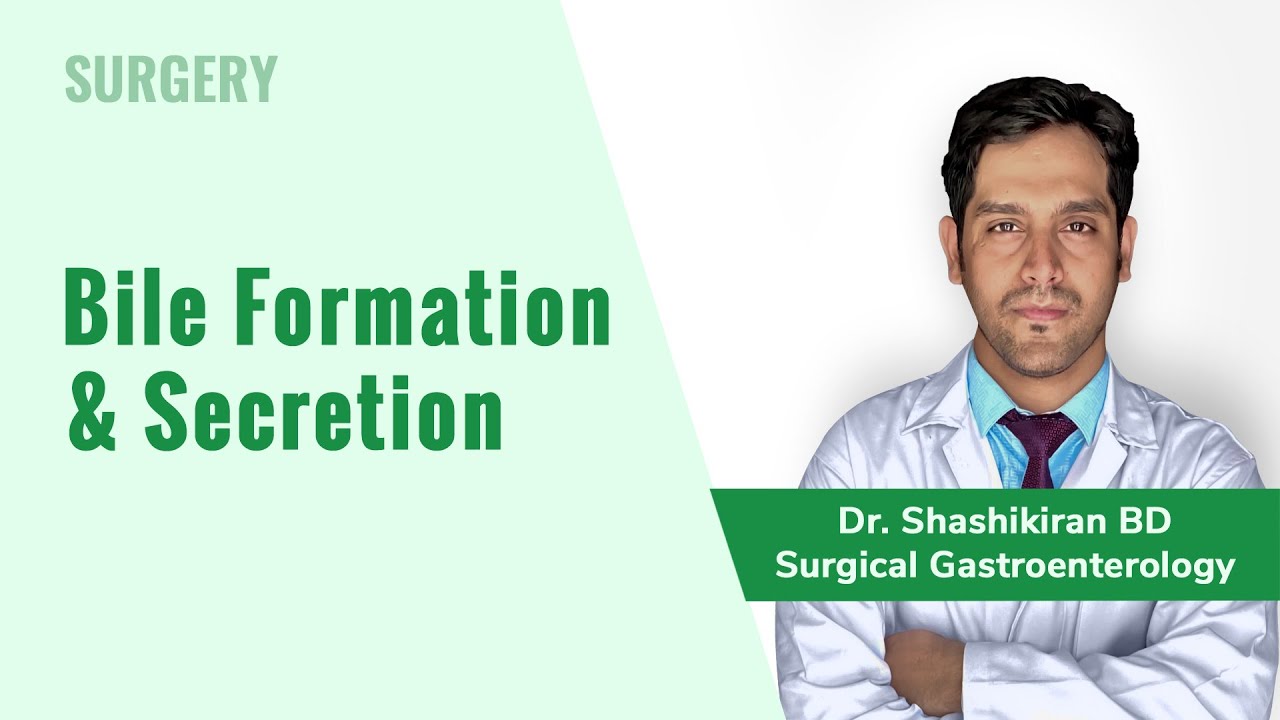 Bile Formation & Secretion | Dr. Shashikiran BD | Surgical Gastroenterology | NEET SS