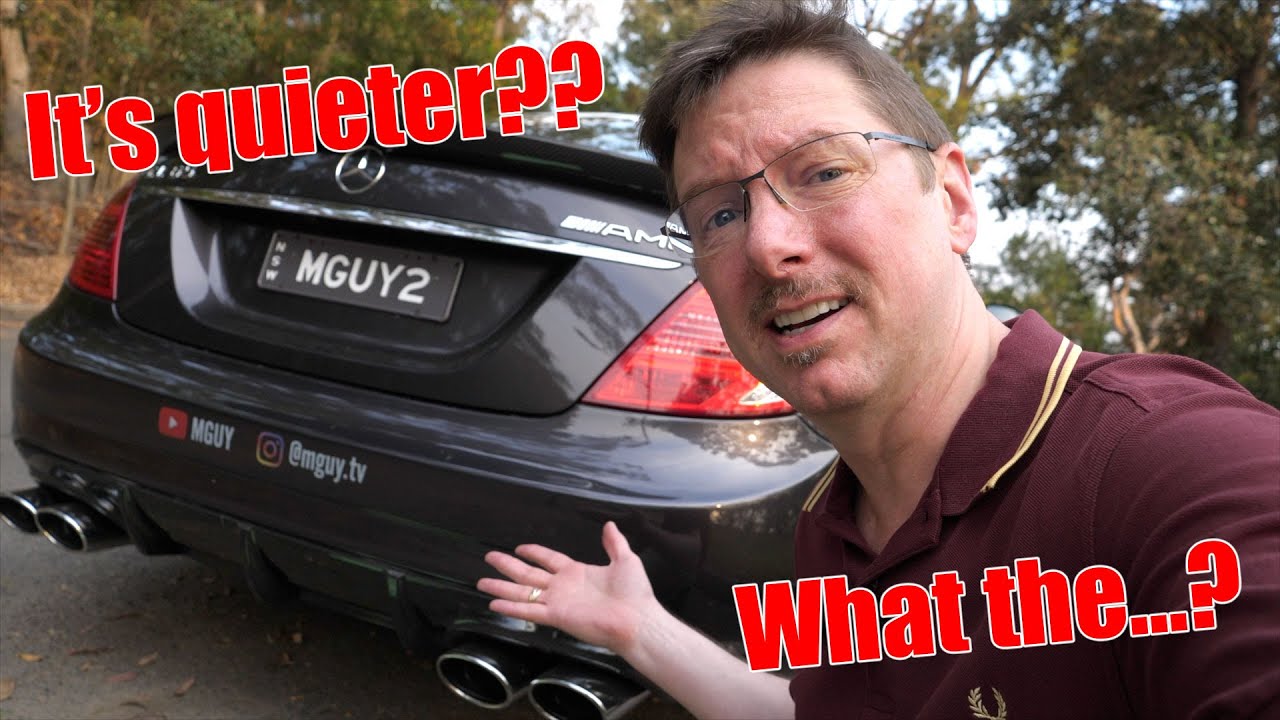 Aftermarket sports exhaust made my Mercedes CL65 AMG QUIETER!