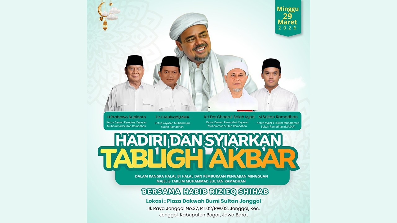 LIVE TABLIGH AKBAR BERSAMA HABIB RIZIEQ SYIHAB | BUMI SULTAN JONGGOL | 29 MARET 2026
