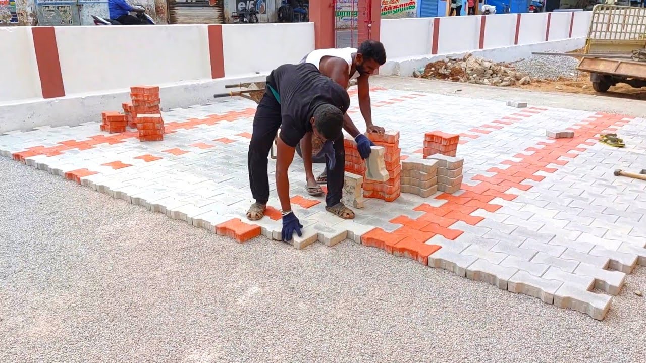 Excellent! I design Paver block Installation on parking Flooring in Temple