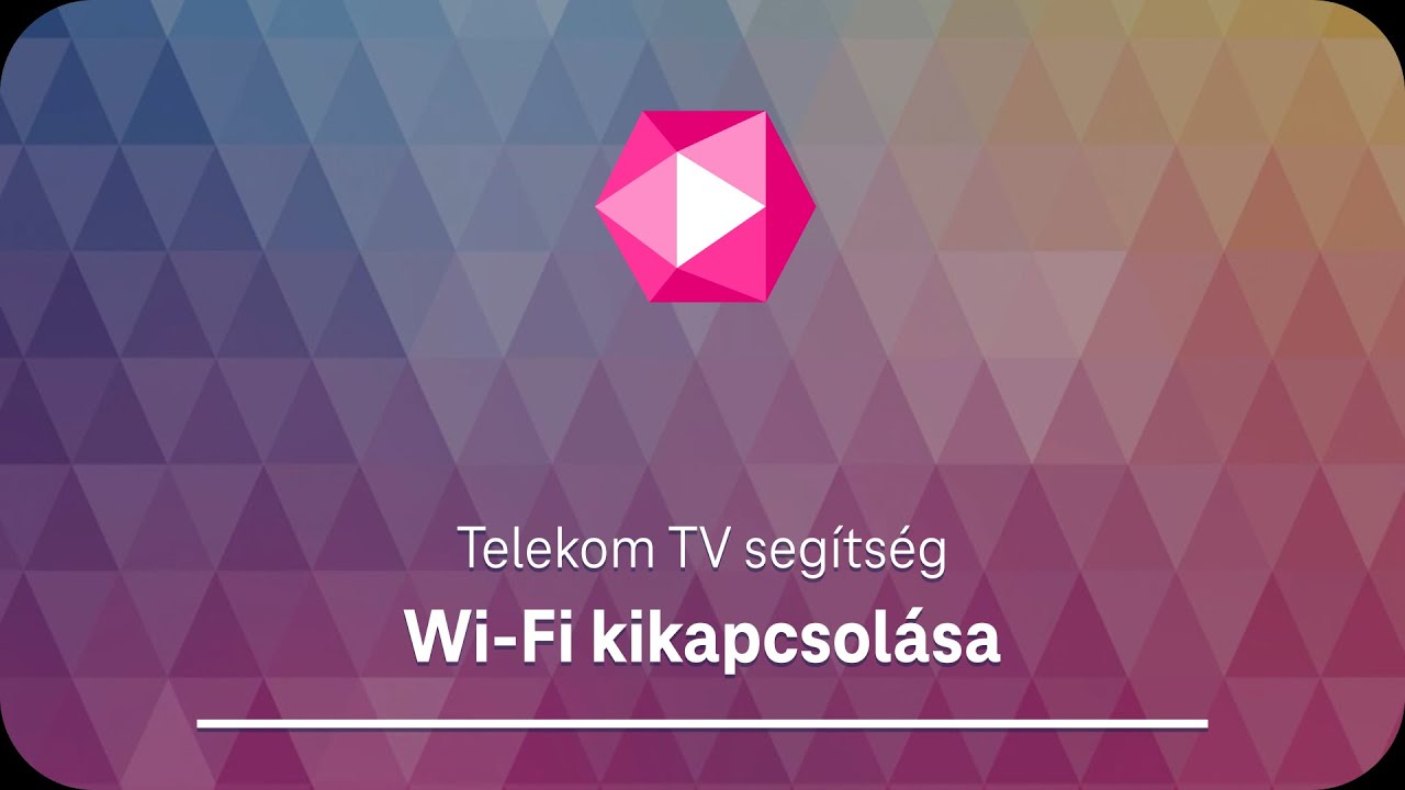 Wifi kikapcsolása - Telekom TV segítség