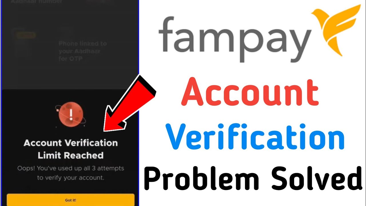 Fampay account verification limit reached problem solution || fampay par dob kaise change kare