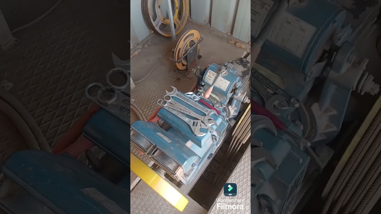 شرح فك محرك ماكينة مصعد ماركة مونتانيري  ٧ ونص حصان