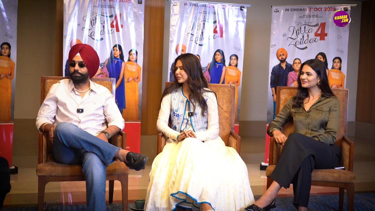 Nikka Zaildar 4 Interview | Ammy Virk, Sonam Bajwa & Sonia Kour | Kiddaan