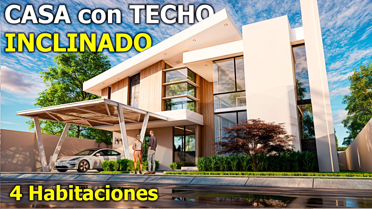 Hermosa CASA MODERNA con TECHOS INCLINADOS 4 Habitaciones