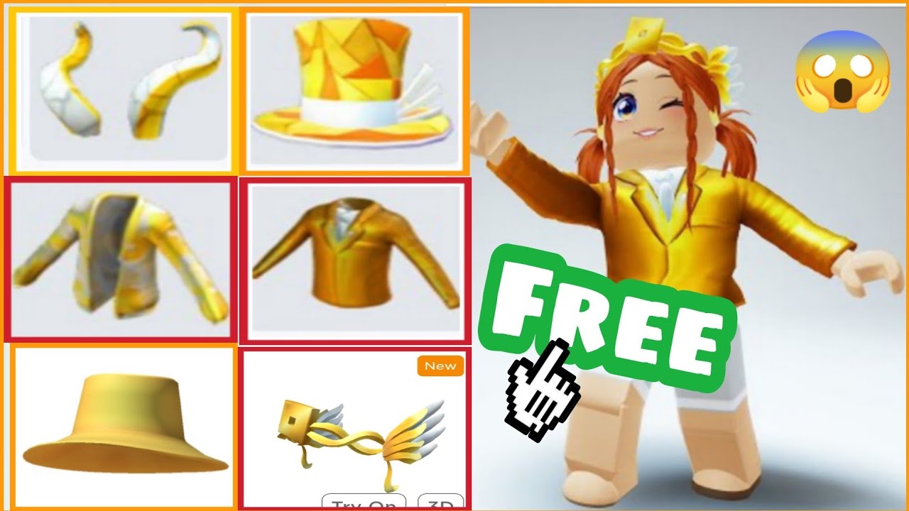 احصل على 6اشياء ذهبية في حدث روبلوكس مجاناً Get The 6 GOLDEN ITEMS FREE IN ROBLOX EVENT#roblox