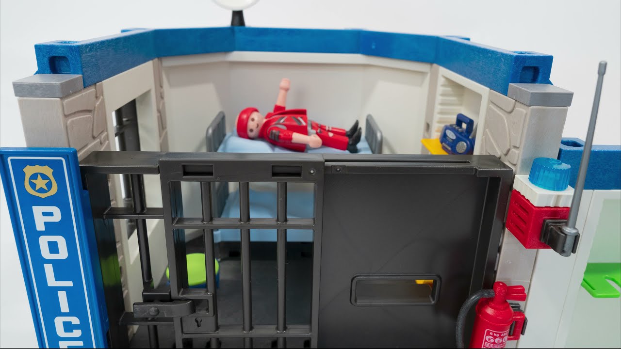 Playmobil City Action Polizei 70568 Aufbau Flucht aus dem Gef&auml;ngnis Police Prison Escape Build