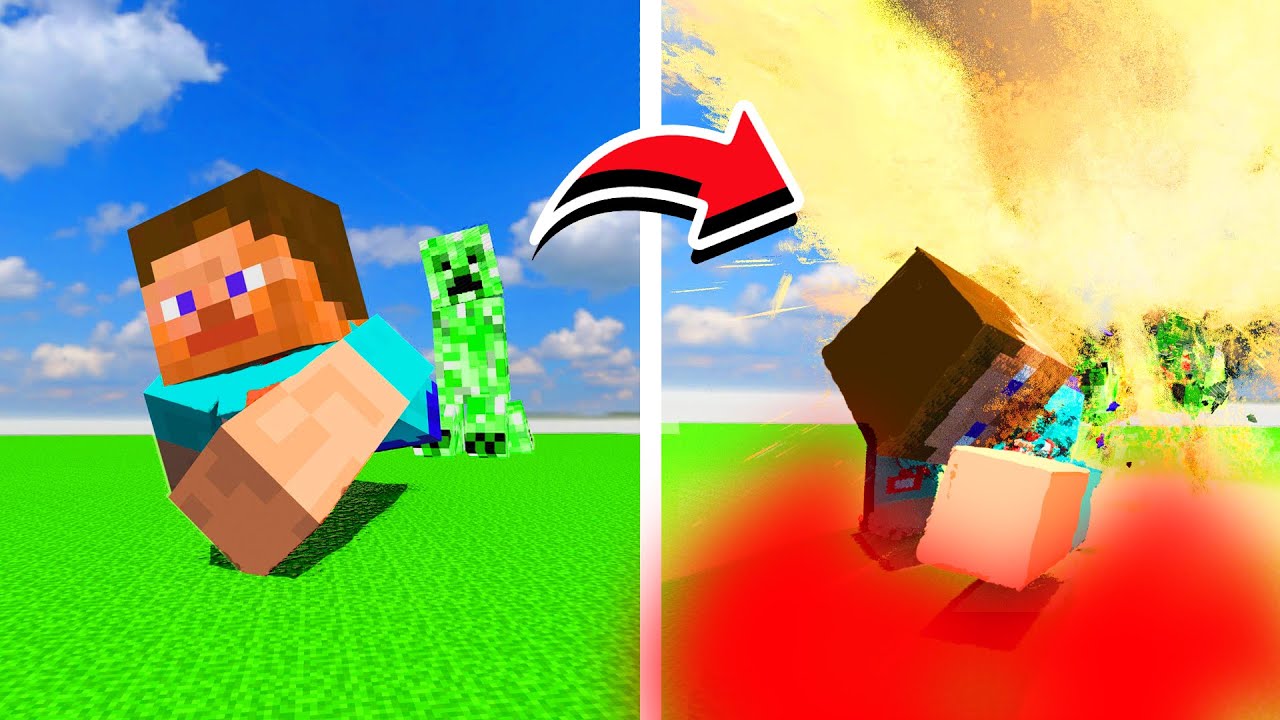 Steve eats Mega Creeper & Diamond Swords! | Teardown