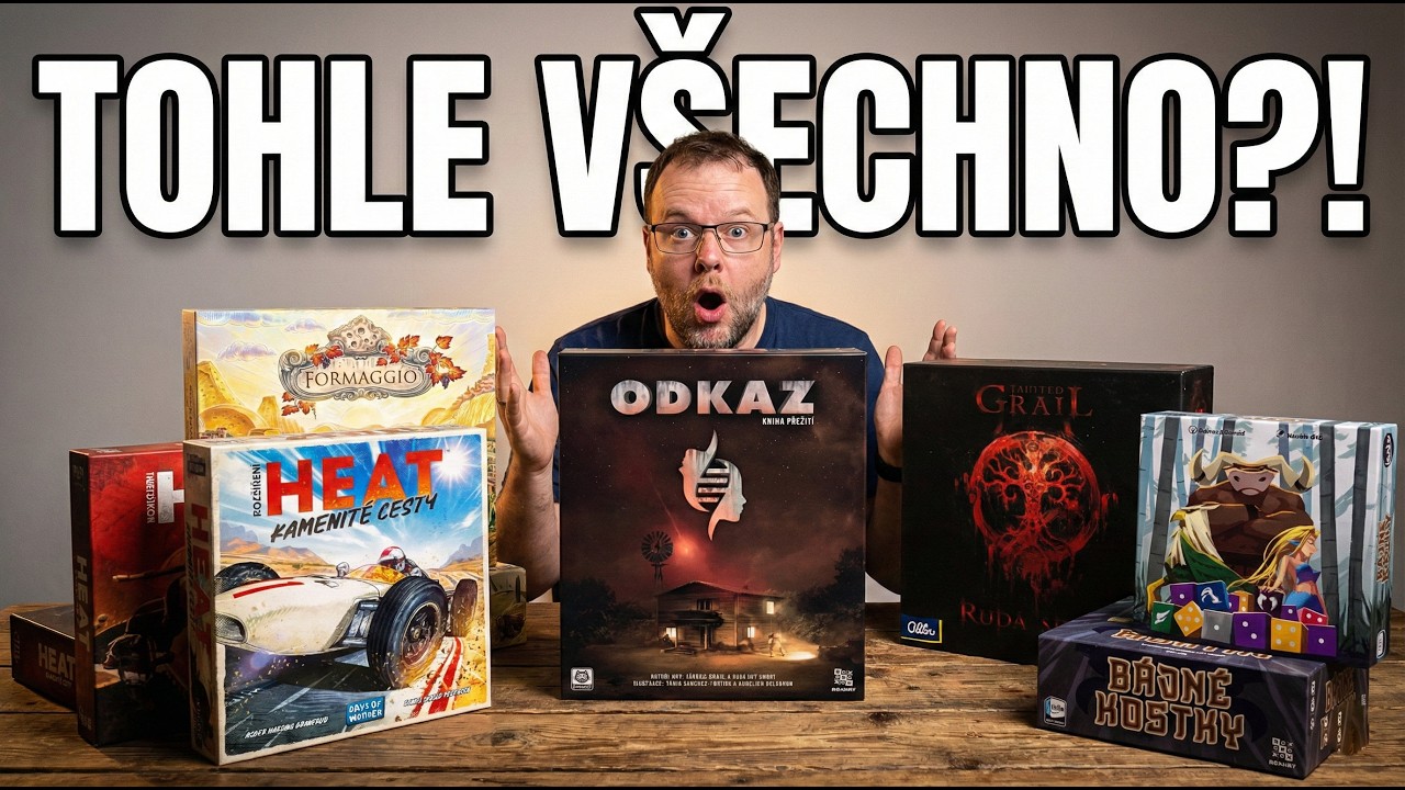TOHLE V&Scaron;ECHNO?! 📦 Mega n&aacute;lož deskovek: Heat, Tainted Grail & Odkaz!