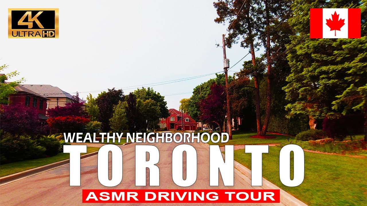 ASMR Driving 4k | Wealthy Neighborhood in Toronto, Ontario Canada