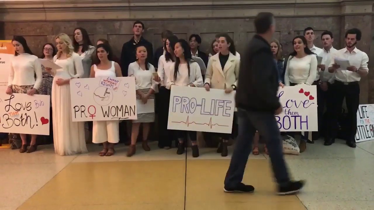 Pro-life students sing 