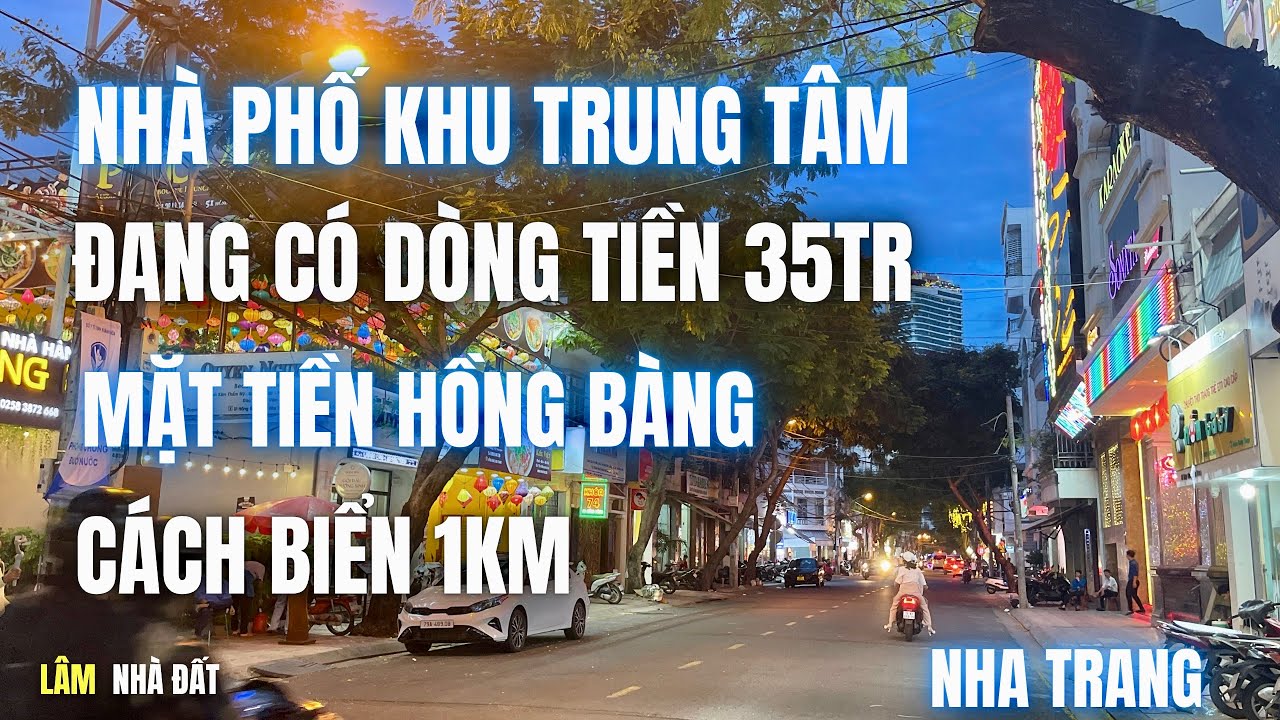 💥Nhà phố khu trung tâm bàn cờ NHA TRANG mặt tiền HỒNG BÀNG đang cho thuê 35triệu cách BIỂN 1KM