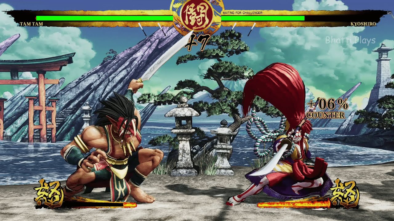 Tam Tam Beast vs Kyoshiro Senryo - Hardest Al - Samurai Shodown