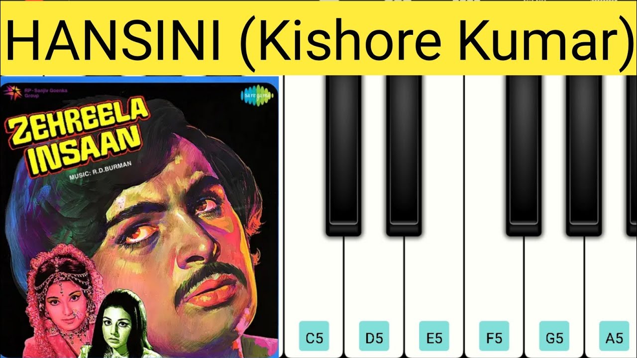 O hansini Piano Tutorial | O Hansini Piano Cover | Kishore Kumar | R D Burman