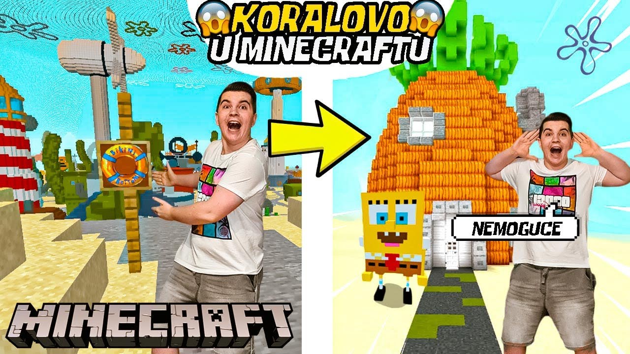 PRONAŠAO SAM KORALOVO U MINECRAFTU😱*nemoguće* (Spužva Bob)