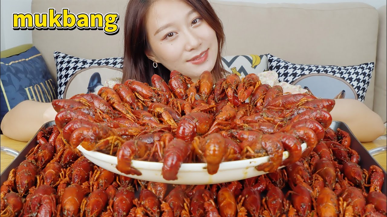 ASMR 100 Spicy Crayfish  Seafood Boiled Mukbang (Shell Cracking Sounds ) NO TALKING EATING SOUNDS