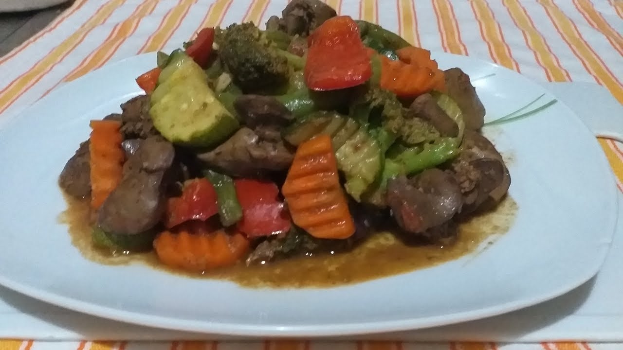 LÉGUMES AU FOIE DE POULET.