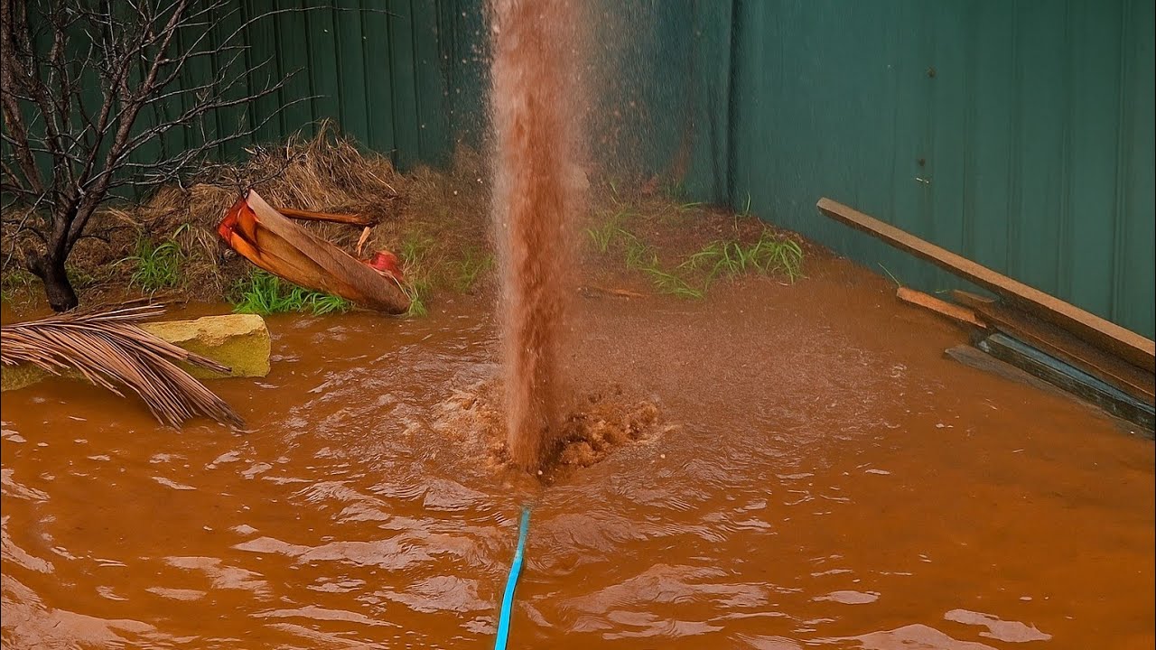 Drains overflowing into the back yard, so they called me.