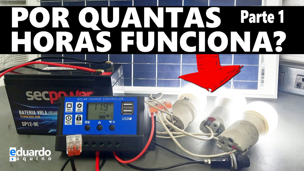 LÂMPADAS 12V ligadas na BATERIA de 9Ah, quanto tempo dura? (Parte 1)