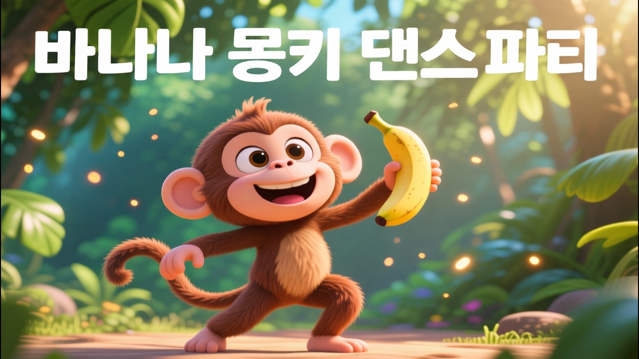 바나나 몽키 댄스 파티 🐵🍌 | 신나는 동물 동요 율동 노래