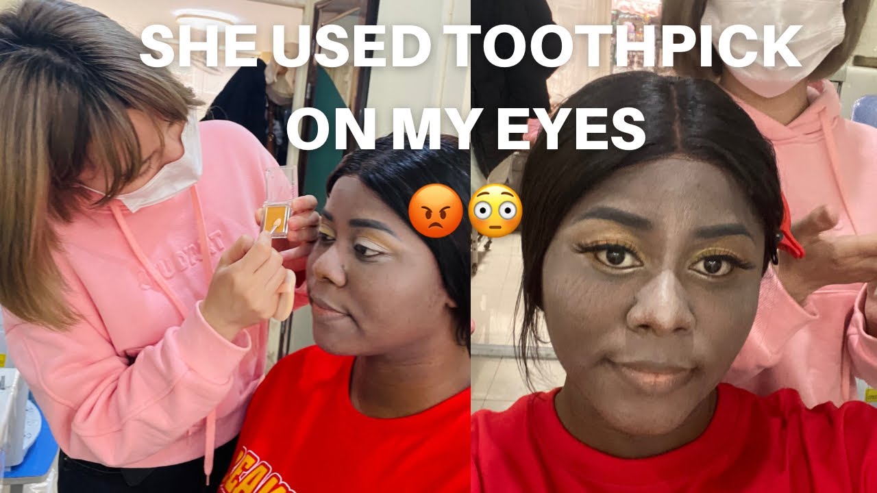 BLACK GIRL GOT MAKEUP DONE IN CHINA:Worst makeup ever gotten in China??😹