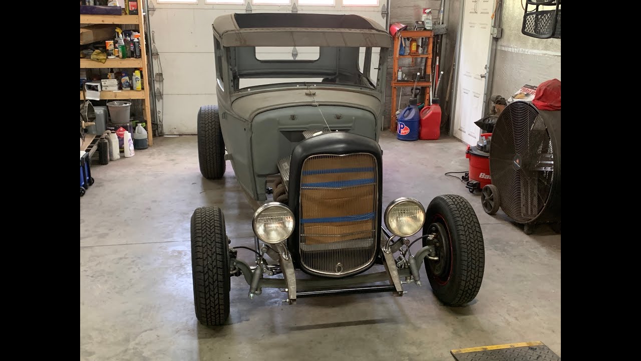 Model A Coupe Hot Rod Build Pt27  Headlights and Mounts !