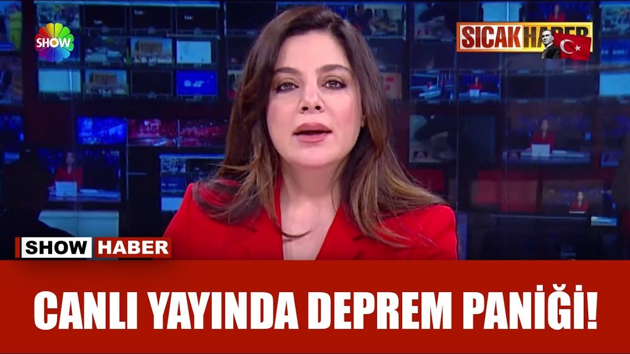 Depreme canlı yayında yakalandılar!