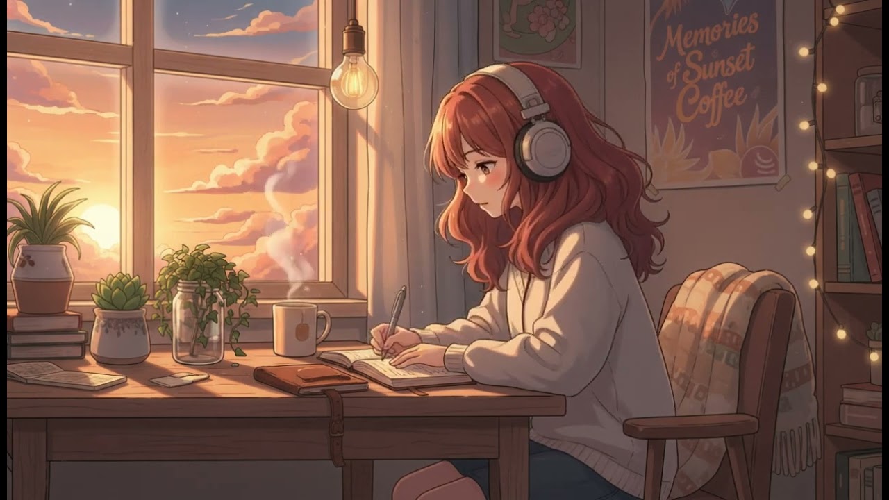 Memories of Sunset Coffee - Jazzy Lo-fi Hip Hop (Ghibli Vibes)