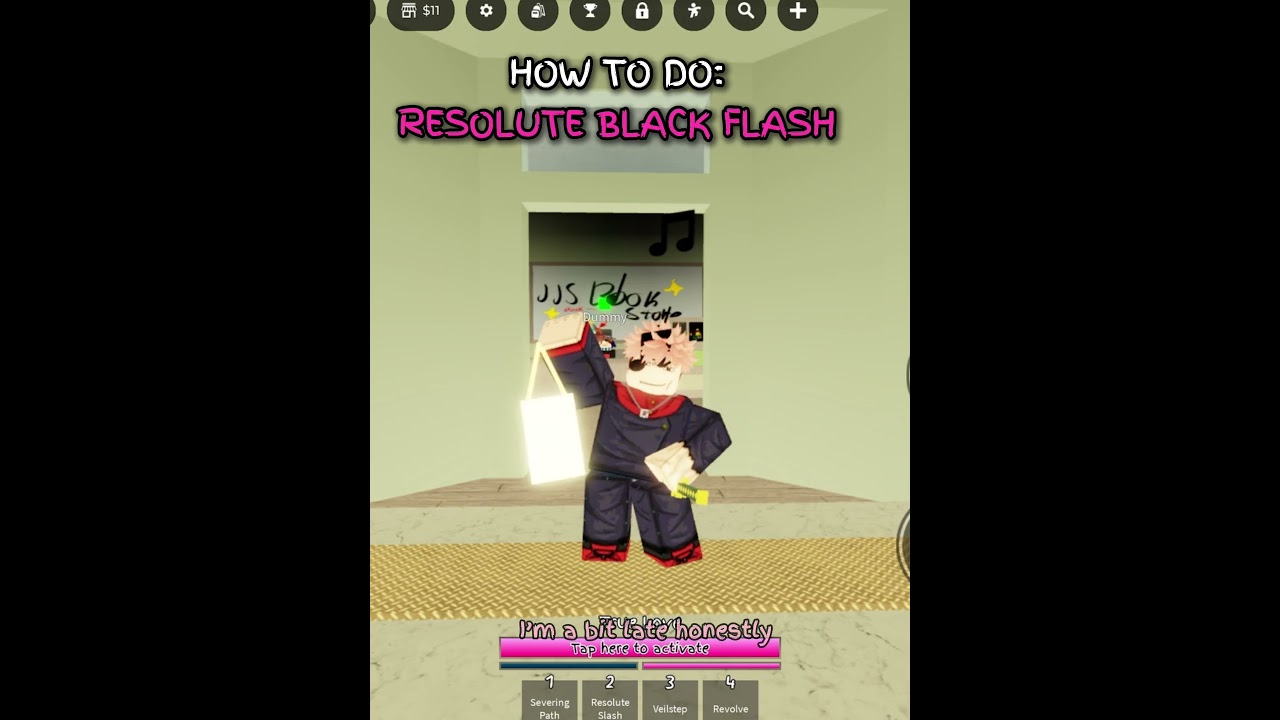 RESOLUTE BLACK FLASH! | #roblox #jjkgame #tutorial #jujutsushenanigans #jjs #trending