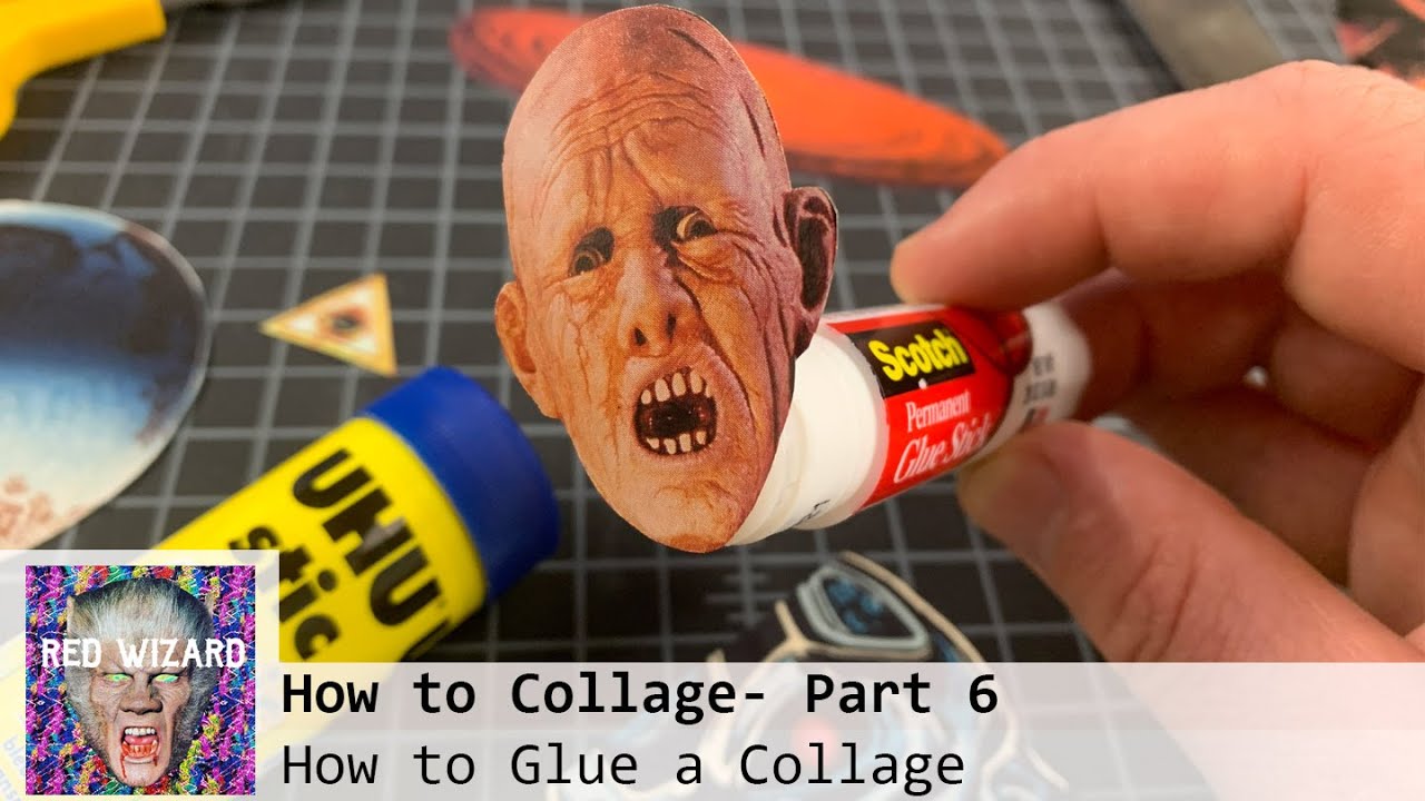 How to Make a Surreal Collage- Part 6- How to Glue a Surreal Collage