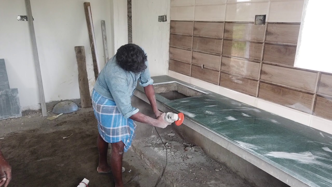 Granite Stage in Kitchen | Granite Nosing | Granite Slab for Kitchen | Setting up Kitchen Sink