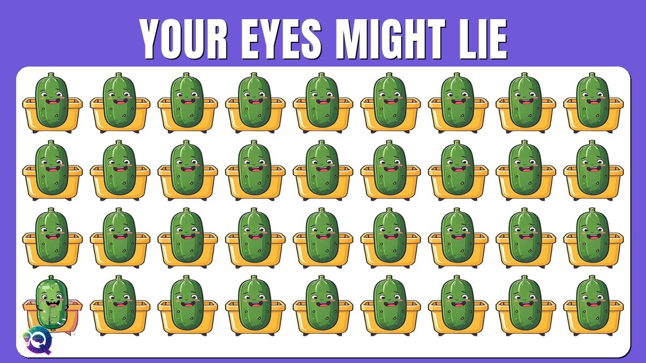Find the ODD One Out - Cucumbers Playing Golf 🎮🎯✨ | Easy, Medium, Hard - 42 Fun Levels | Quizity