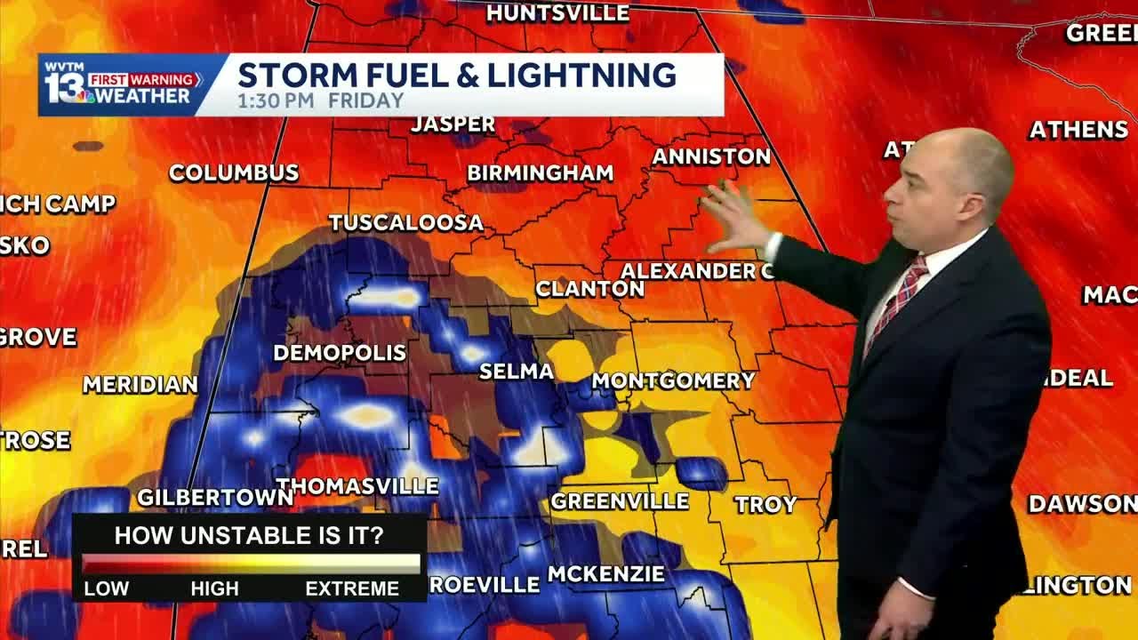 Heavy storms, record warmth in Alabama's weather forecast through the weekend