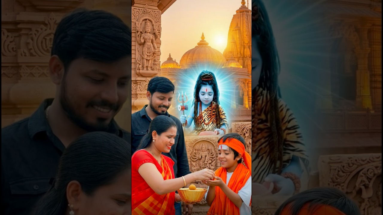 मंदिर के बाहर भूखे बच्चे को दिया प्रसाद… बाद में पता चला वो स्वयं महादेव थे!😳🔱 #mahadev #shiv #shiva