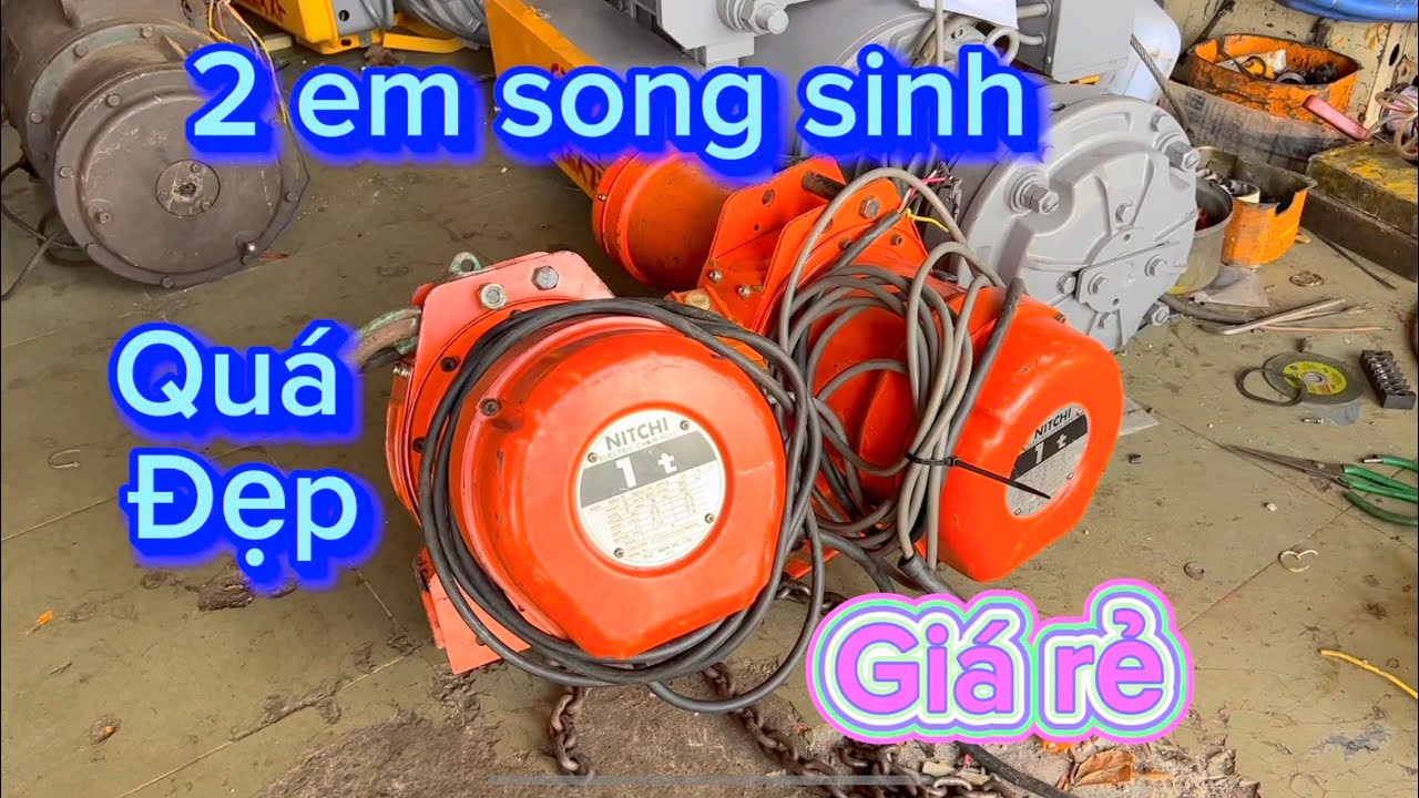 Pa lăng điện xích 1 tấn Nitchi. Một cặp song sinh đẹp như mới | CẦU TRỤC PHƯỚC SƠN