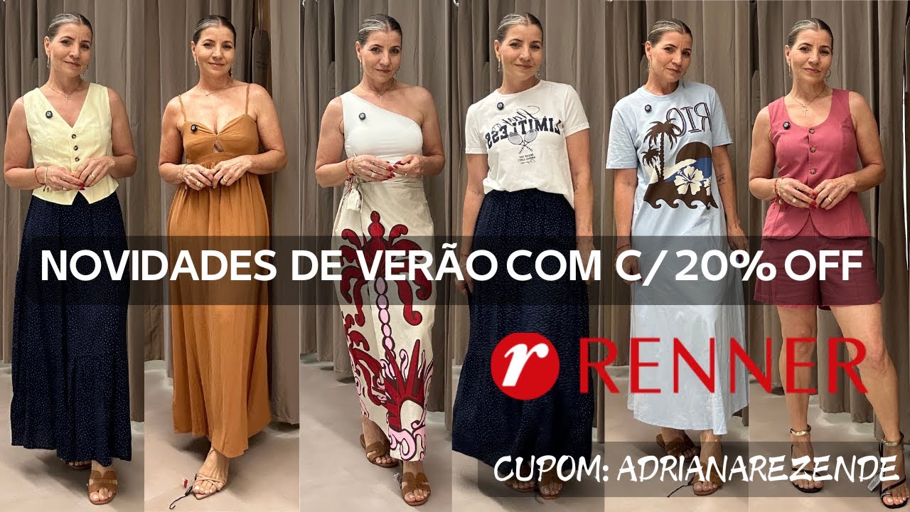 PROVADOR RENNER: NOVIDADES DE VERÃO C/ ATÉ 70% OFF +20%OFF PEGANDO EM SALDOS TEMPO LIMITADO#provador