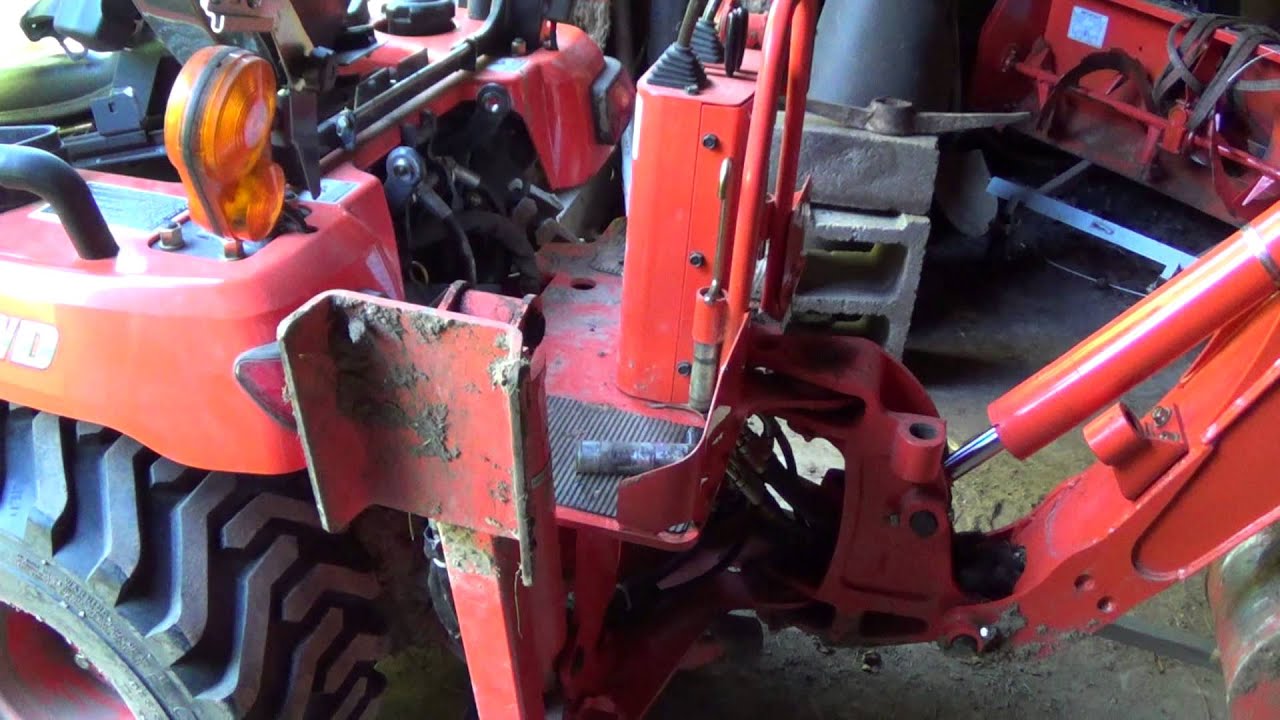 Kubota BX-24 Removing Backhoe, and Installing 3 Point Hitch