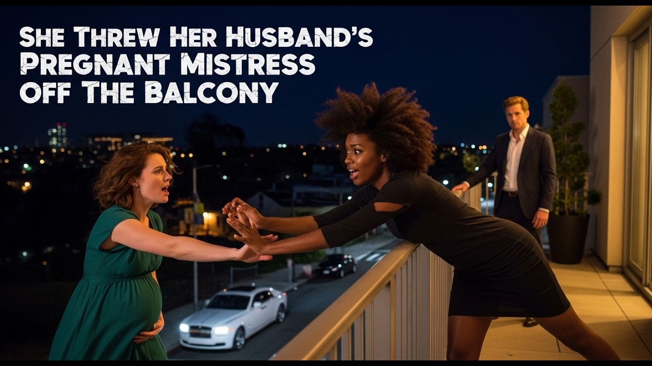 She Threw Her Husband’s Pregnant Mistress Off a Penthouse —Landed on Her Billionaire Ex’s Car