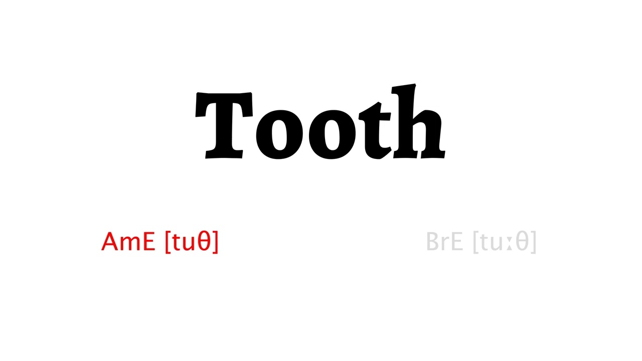 How to Pronounce tooth in American English and British English
