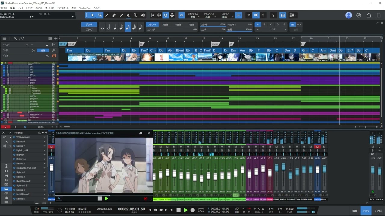 【fripSide 2期】「sister's noise」をDTMで再現してみた【コピー／オフボーカル／ショートVer.】